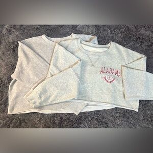American Eagle Outfitters & Aeropostale Crpped Sweatshirts Sz Med‎ & Large